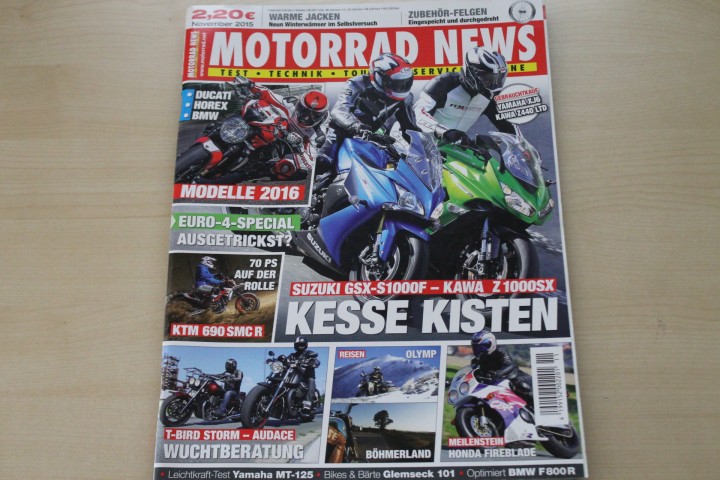 Deckblatt Motorrad News (11/2015)